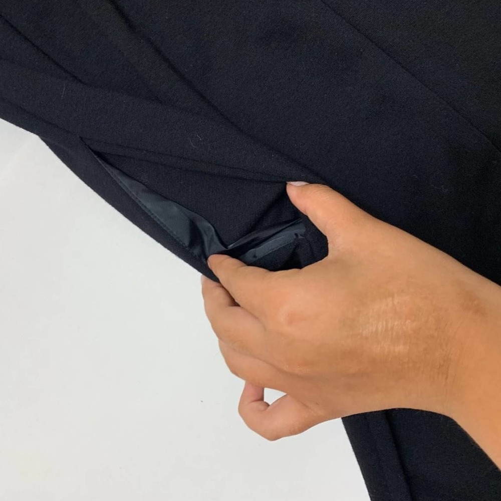 Calvin Klein Black Fit and Flare Dress Size 4 - Picture 4 of 11